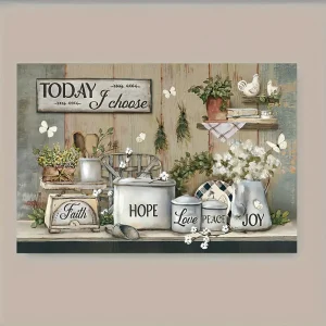Interior Farmhouse Kitchen wall art, 1.5 inch thick