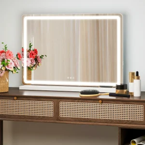 LED Vanity Makeup Mirror with Lights   Dimmable 3 Color Modes