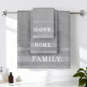 3 Pcs Decorative Bathroom Towel Set, Highly Absorbent Towel