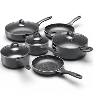 Induction Nonstick  Cookware Pots and Pans, 10 Piece, Dishwasher Safe