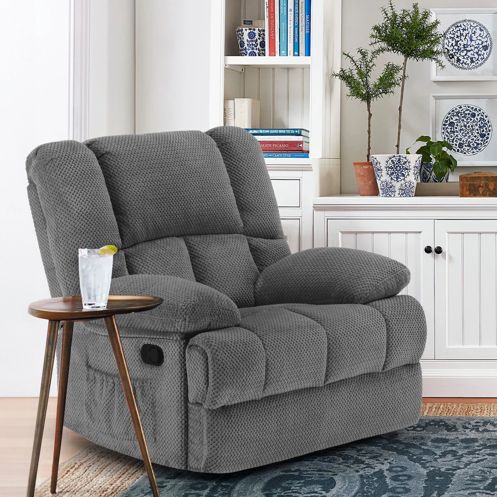 Oversized Rocker Recliner Chair, High Back Comfortable & Heavy Duty - Image 1