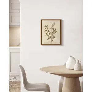 Framed Boho Wall Art with Holder, Botanical Print Canvas Wall Art  Rustic Vintage Farmhouse - Thumbnail Image 6