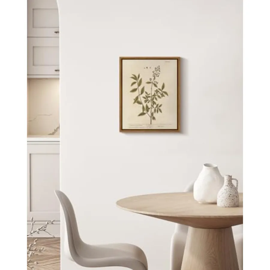 Framed Boho Wall Art with Holder, Botanical Print Canvas Wall Art  Rustic Vintage Farmhouse - Image 6