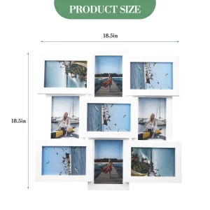 Collage Photo Frame Set – Black 4x6 MDF Wood Frames,Shat terproof Glass, Easy Assembly - Thumbnail Image 10