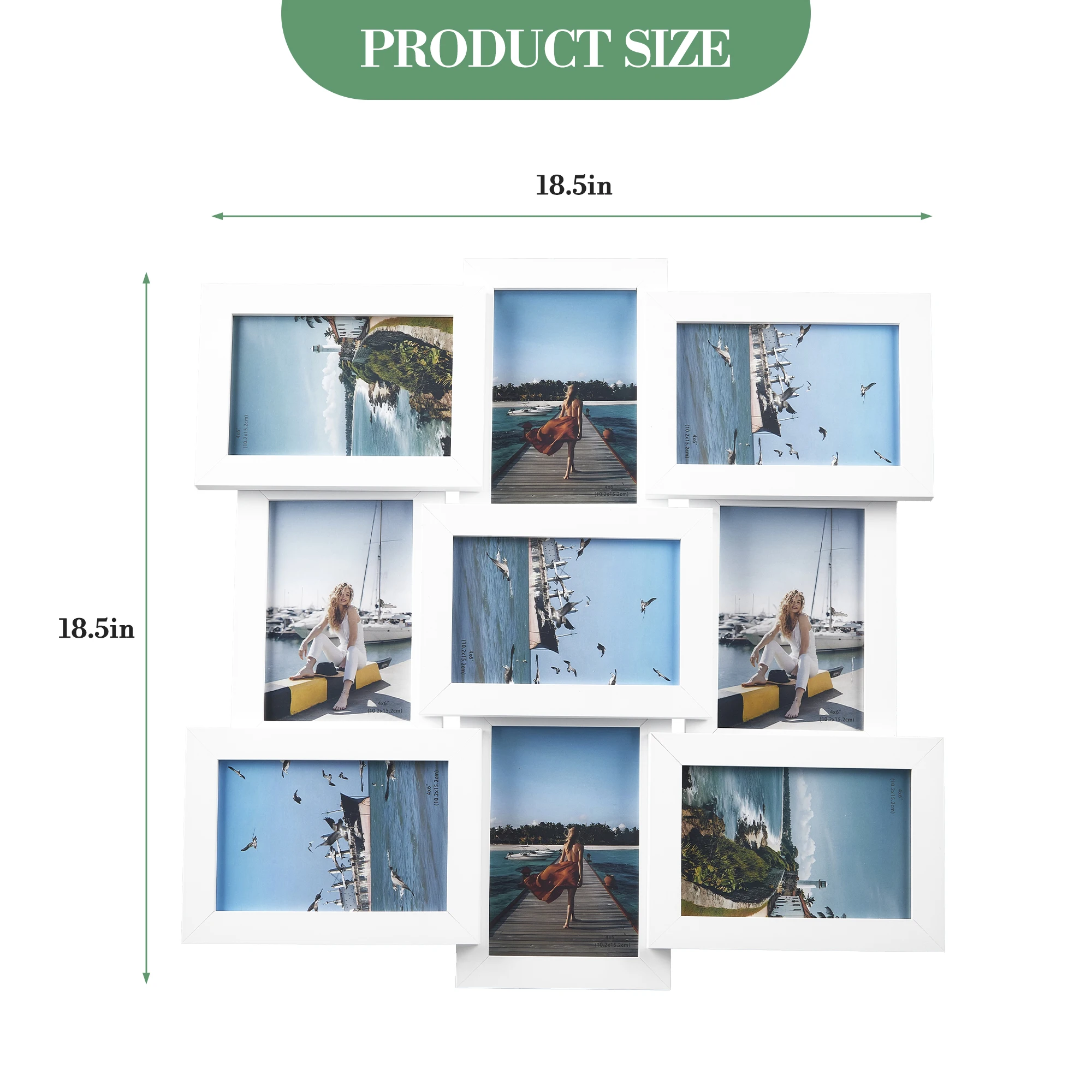 Collage Photo Frame Set – Black 4x6 MDF Wood Frames,Shat terproof Glass, Easy Assembly - Image 10