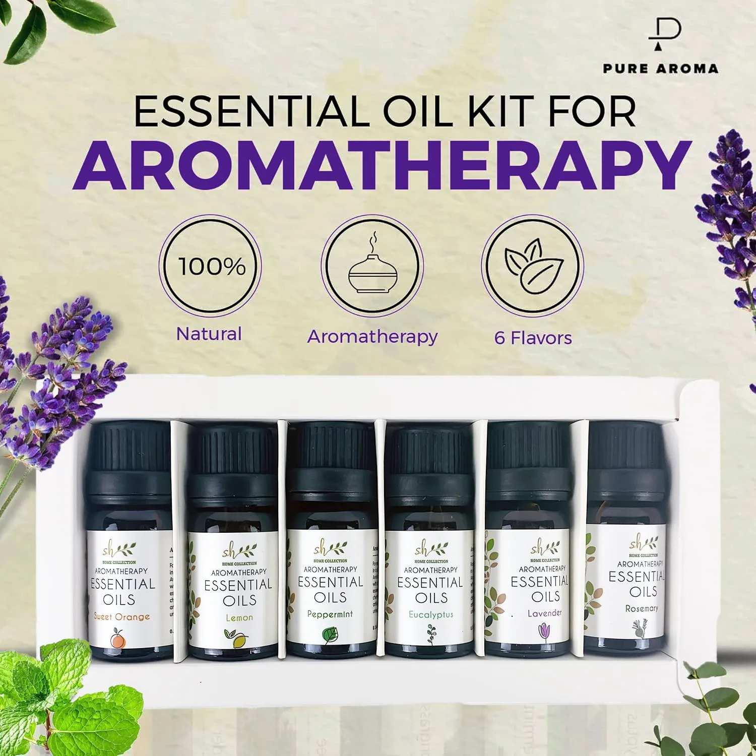 10 pcs or 6 pcs Essential Oil Set for Diffuser, Humidifiers, Skin Care, Massage, Fragrance Oil Scent for Soaps or Candle making - Image 5