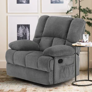Oversized Rocker Recliner Chair, High Back Comfortable & Heavy Duty - Thumbnail Image 2