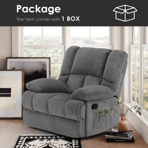 Oversized Rocker Recliner Chair, High Back Comfortable & Heavy Duty - Thumbnail Image 10