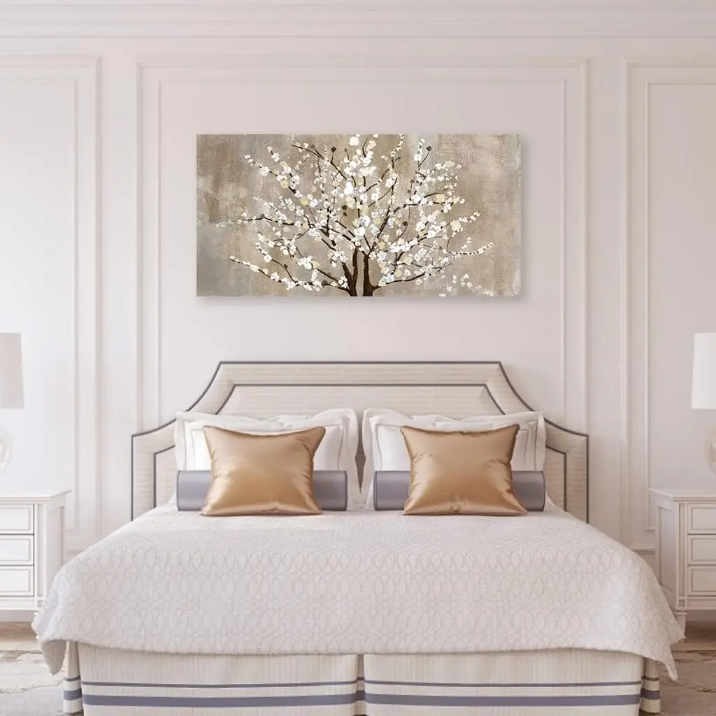 Stunning Flower Canvas Wall Art -, Ready To Hang, Elegant Prints Plum - Image 5