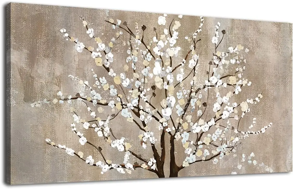 Stunning Flower Canvas Wall Art -, Ready To Hang, Elegant Prints Plum - Image 2
