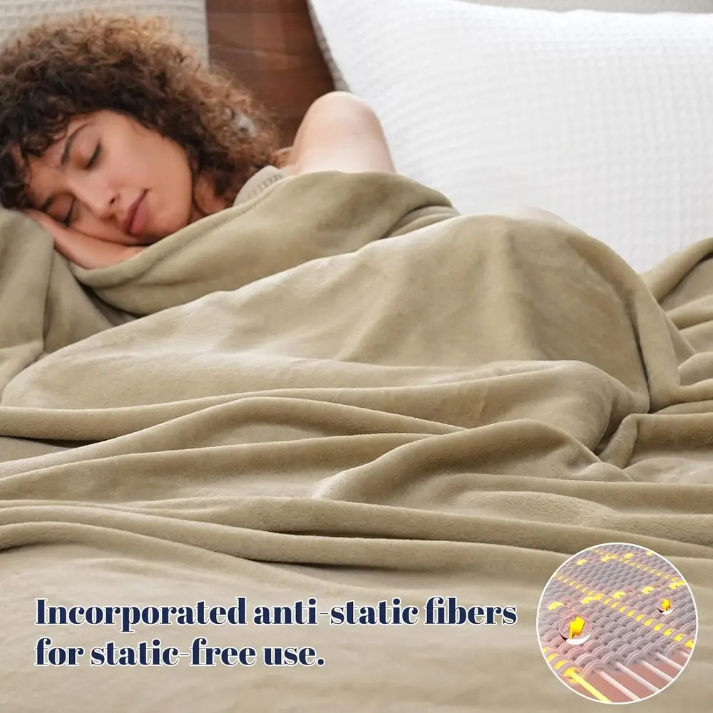 Ultra Soft ,  Anti-Static Microfiber Queen Bed Blanket - Image 2