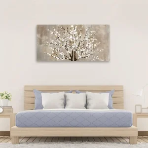 Stunning Flower Canvas Wall Art -, Ready To Hang, Elegant Prints Plum - Thumbnail Image 4